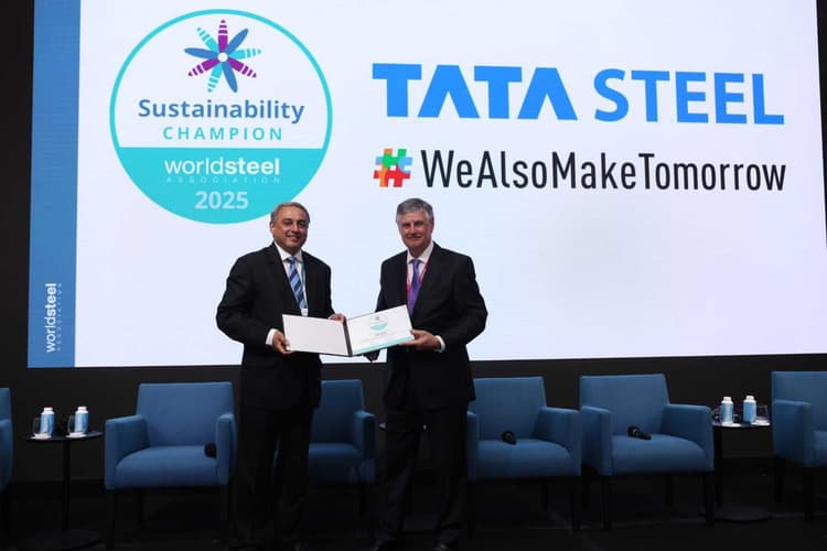 Jamshedpur news. टाटा स्टील को वर्ल्ड स्टील ने लगातार आठवें वर्ष 2025 स्टील सस्टेनेबिलिटी चैंपियन के रूप में किया सम्मानित