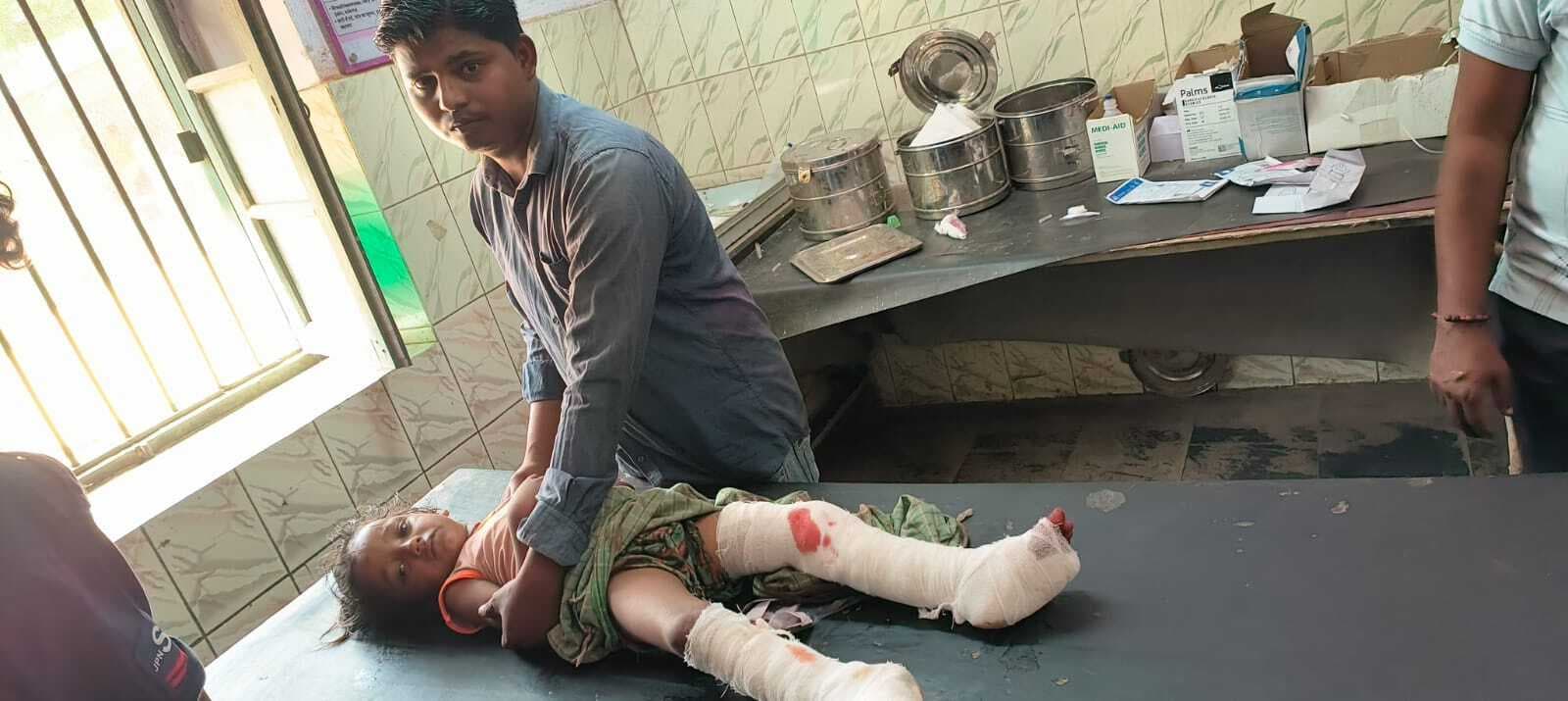 ट्रक की ठोकर से बच्चा जख्मी, रेफर