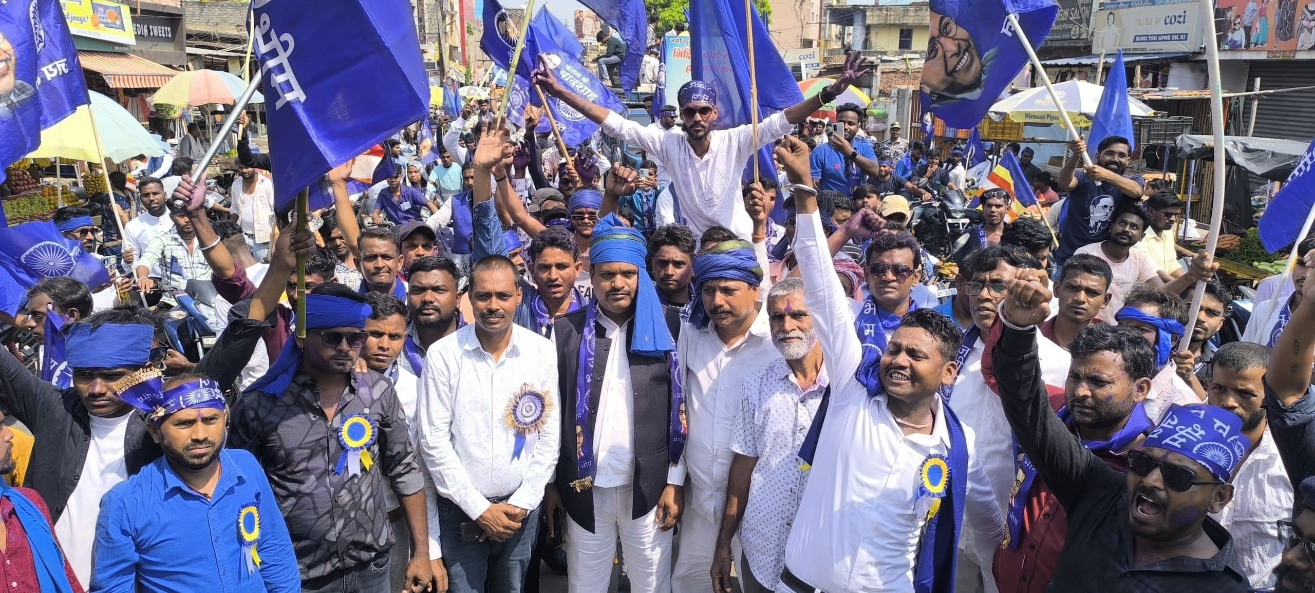 Ambedkar Jayanti :रविदास महासभा ने निकाला जुलूस