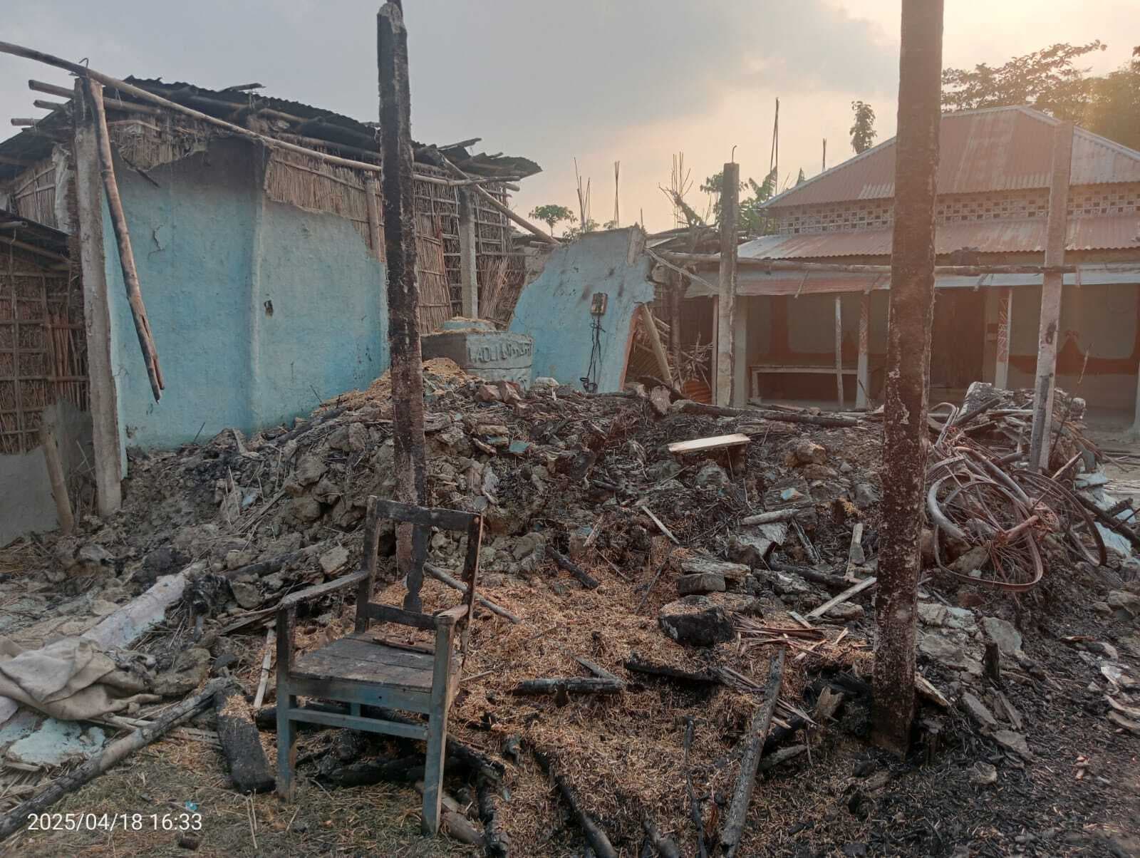 आग से चार घर जले, लाखों की क्षति