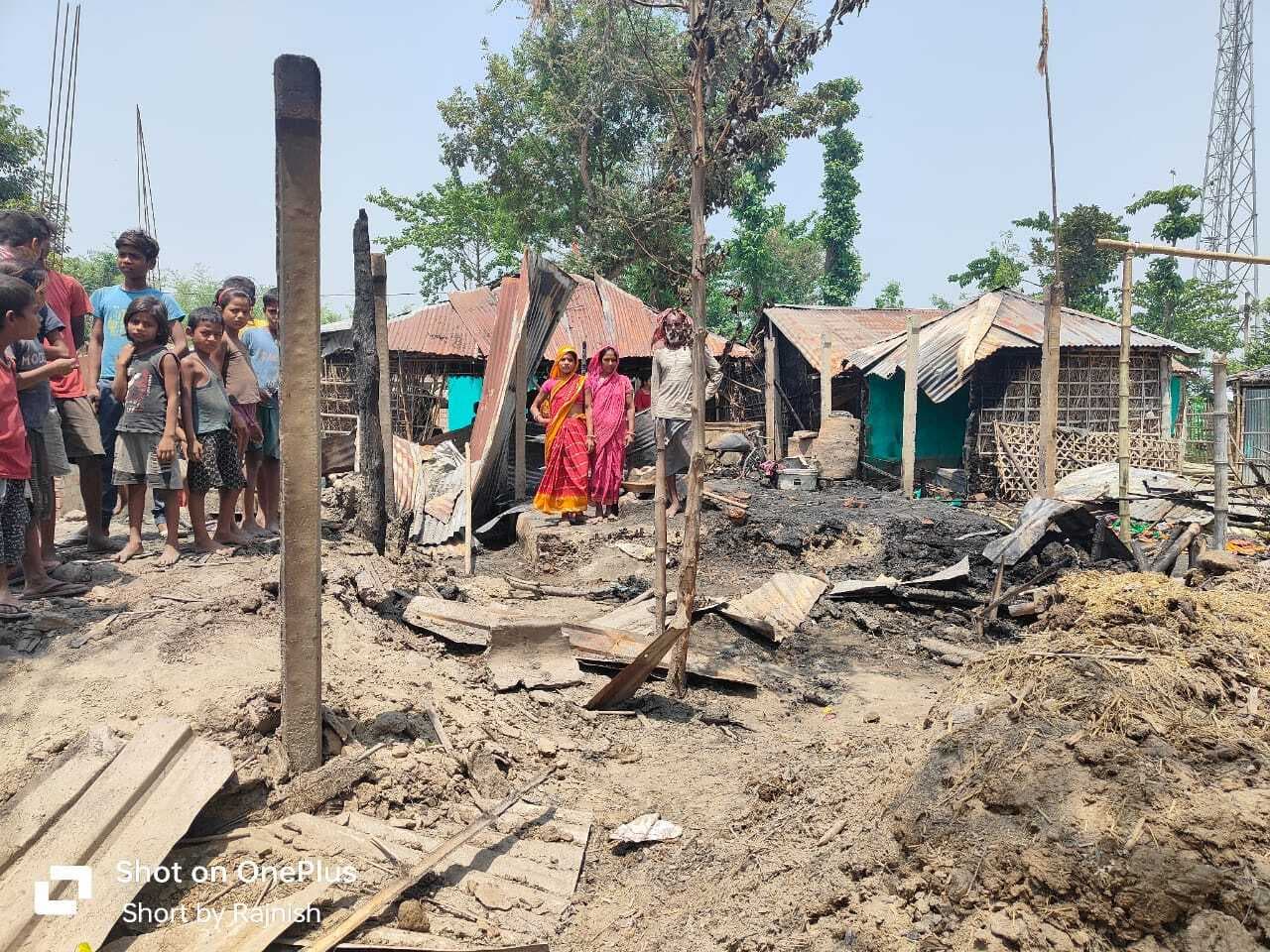 अगलगी में चार घर जले, लाखों की संपत्ति जली