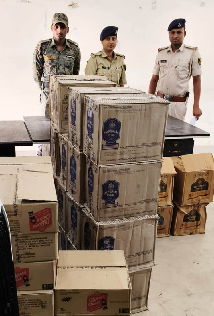 मुंगेर पुलिस की कार्रवाई में 507.51 लीटर शराब बरामद, तीन गिरफ्तार