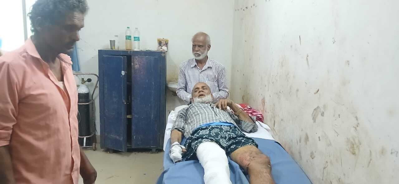 हाइवा की ठोकर से स्कूटी सवार दो जख्मी