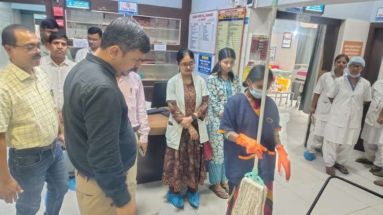 इन्क्वास असेसमेंट को लेकर सदर अस्पताल पहुंची स्टेट टीम, पहले दिन ही खामियों ने बढ़ायी परेशानी