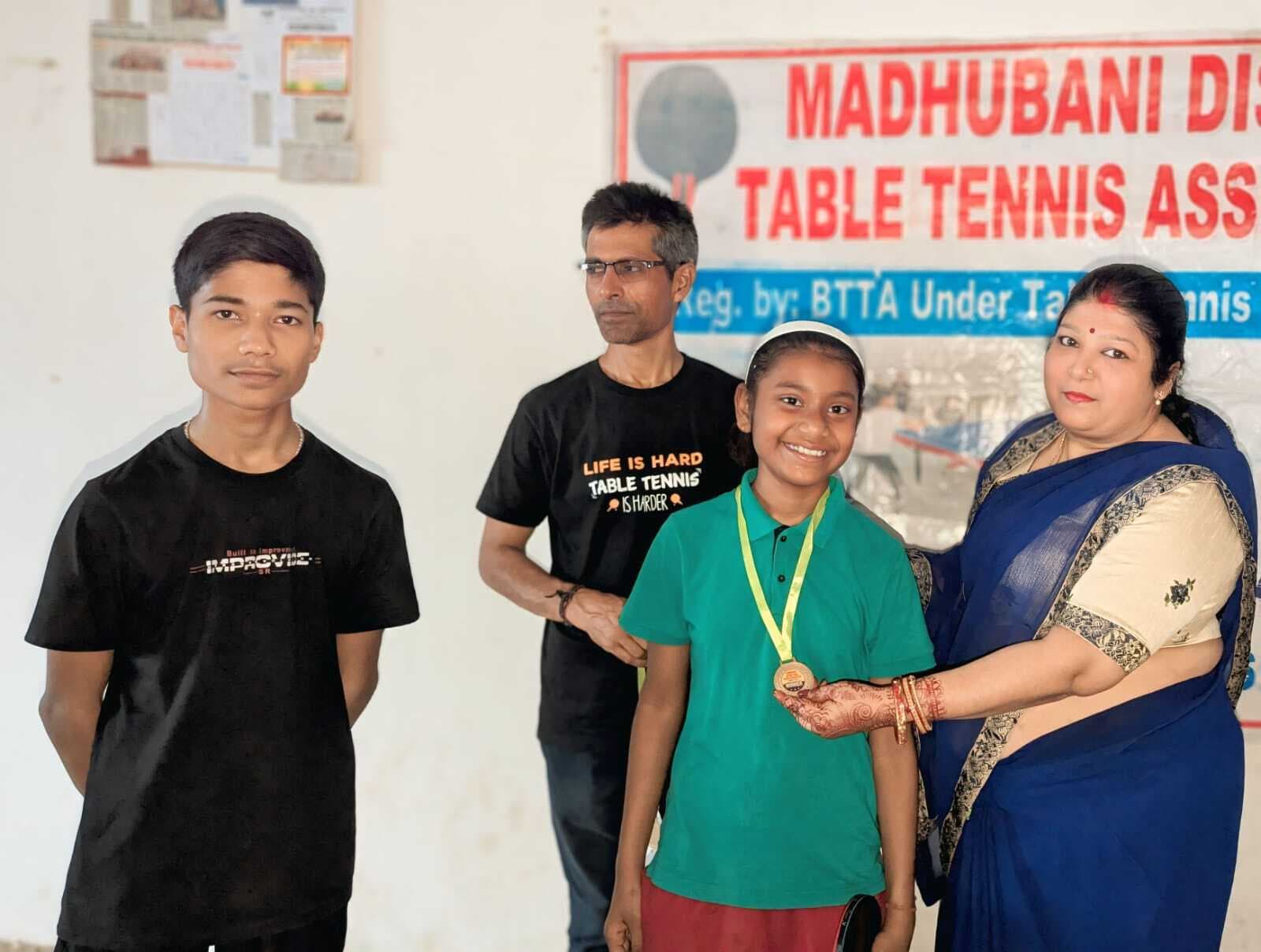 Madhubani News : दो दिवसीय जिला टेबल टेनिस प्रतियोगिता का समापन