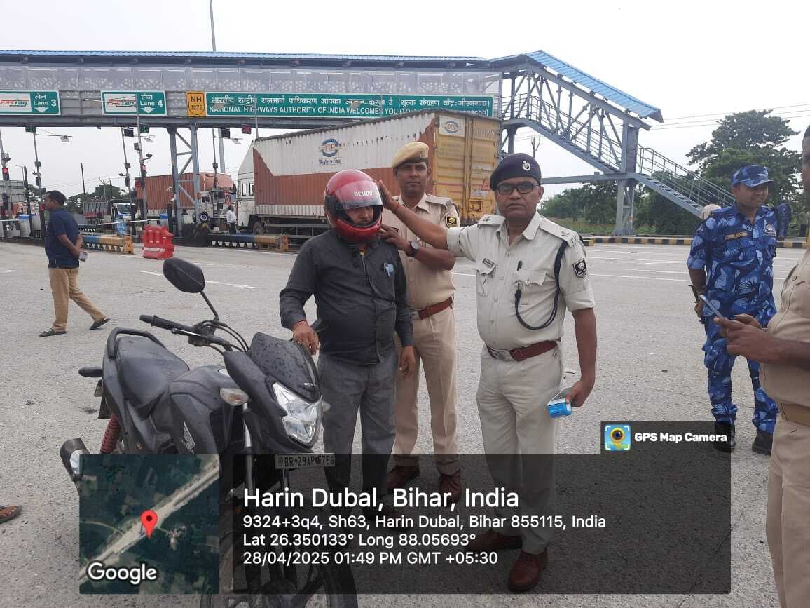 एनएच 327ई पर वाहन चालकों को यातायात के नियमों के अनुपालन के लिए किया जागरूक