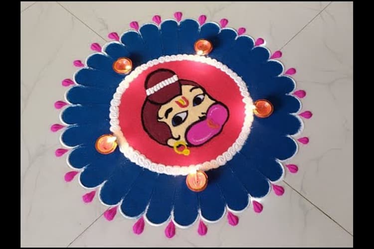 Hanuman Jayanti Rangoli Design : यहां से चुनिए लेटेस्ट रंगोली डीजाइन, दरवाजे पर लगेगी खूब सुंदर