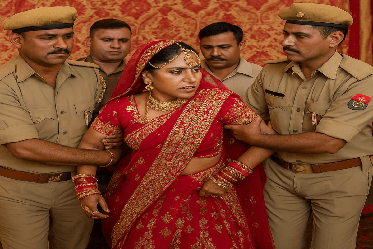 दुल्हन को मंडप से उठा ले गए अधिकारी, गिड़गिड़ाता रहा बेबस पिता
