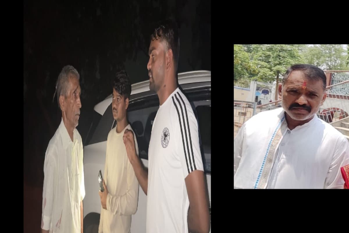 घटना की जानकारी लेते जयराम महतो और मृतक का फाइल फोटो