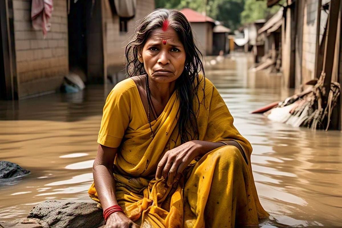Flood : पत्नी को अकेला छोड़ दूसरे राज्यों में कमाने निकल जाते हैं पति, सालों नहीं आते, बाढ़ अलग कर देता है दोनों को