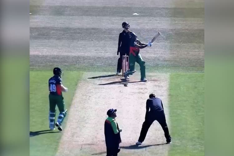 2025 का पहला, 6 गेंदों पर 6 छक्के, ऋषि पटेल की बल्लेबाजी का तूफान, Video