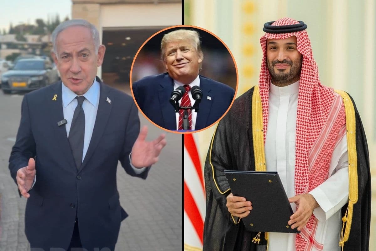 Donald Trump Mohammed Bin Salman and Israel PM Donald Trump Mohammed Bin Salman and Israel PM