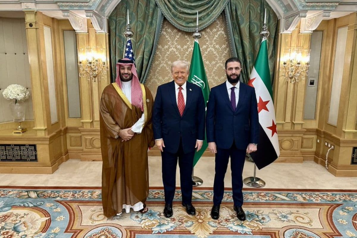 Donald Trump Mohammed Bin Salman and syria president Donald Trump Mohammed Bin Salman and syria president