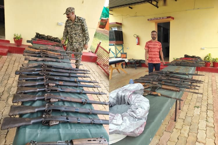 गिरिडीह पुलिस को बड़ी सफलता, नक्सली ठिकानों से रायफल, SLR समेत भारी मात्रा में विस्फोटक बरामद