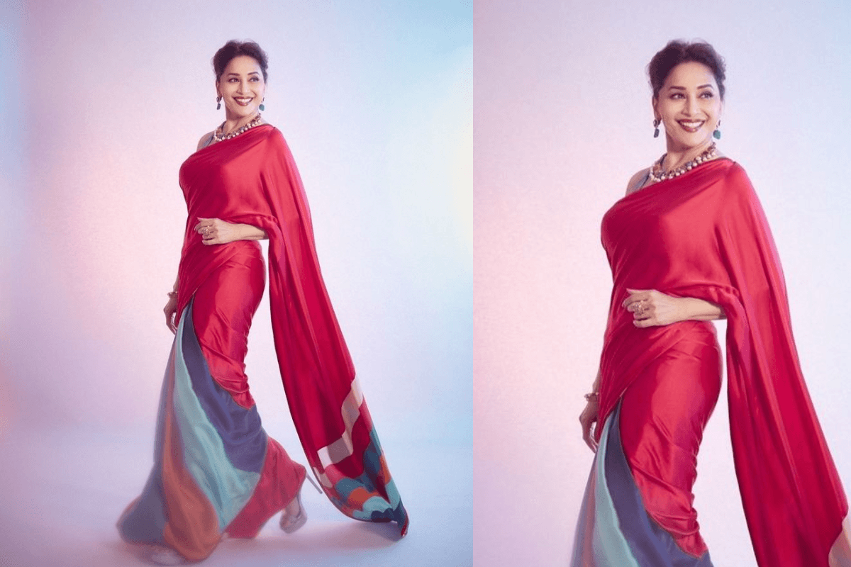 Madhuri Dixit Ready to Wear Saree Look |