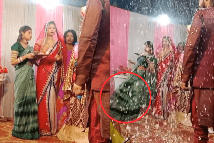 Viral Video: शादी में मस्ती करना पड़ा भारी, साली ने बाराती को मारा लात