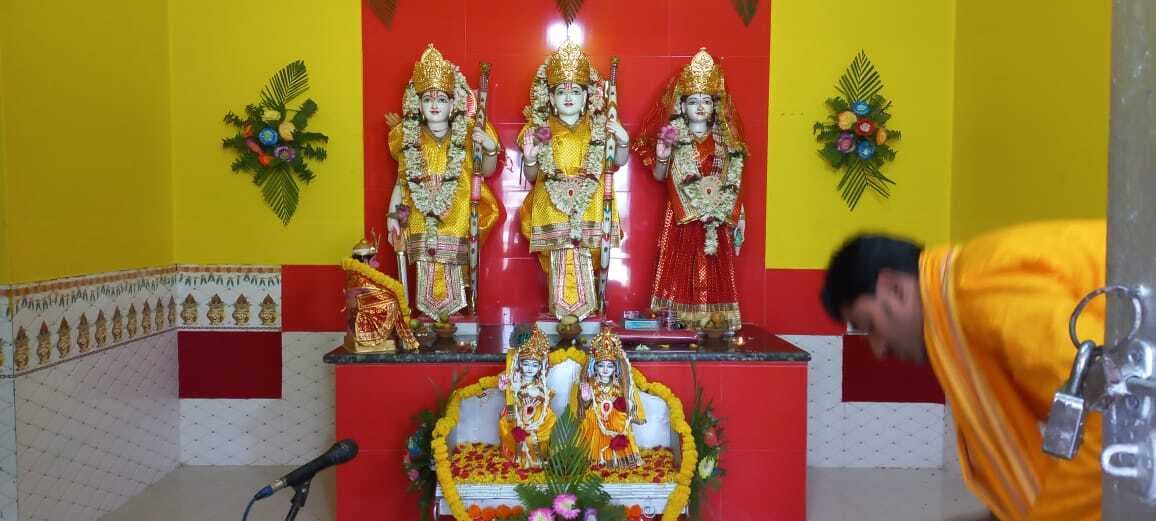 Bhagalpur news विखंडित प्रतिमा के स्थान पर नयी प्रतिमा स्थापित