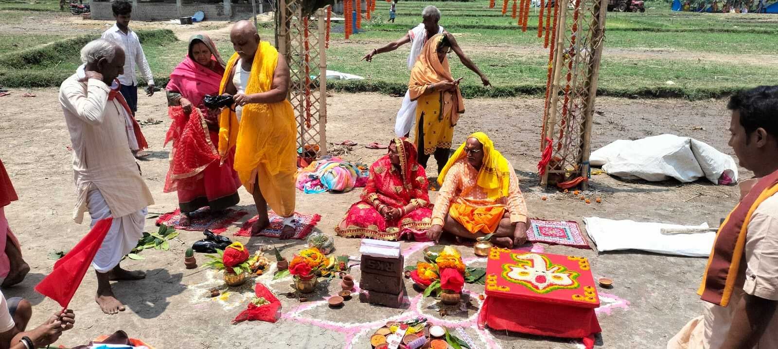 घोसैठ में कलशयात्रा के साथ नौ दिवसीय महाविष्णु यज्ञ शुरू