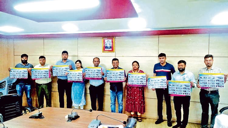 ईस्टर्न कोलफील्ड्स लिमिटेड के कुनुस्तोड़िया क्षेत्र के ''झांकी'' वाल पोस्टर का विमोचन