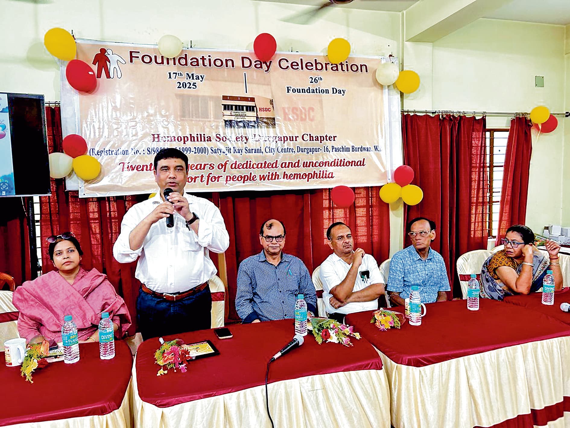 हीमोफीलिया सोसायटी-दुर्गापुर चैप्टर का मनाया गया 26वां स्थापना दिवस