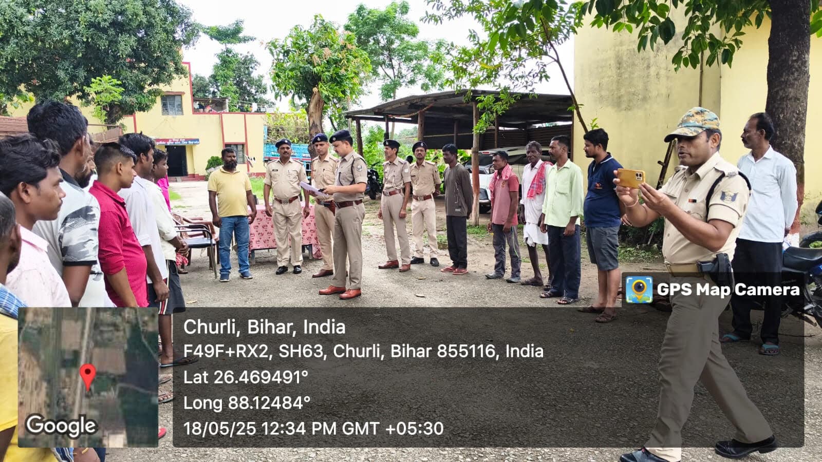 कुर्लीकोट थाना : गुंडा पंजी में दर्ज 48 लोगों की करायी गयी परेड