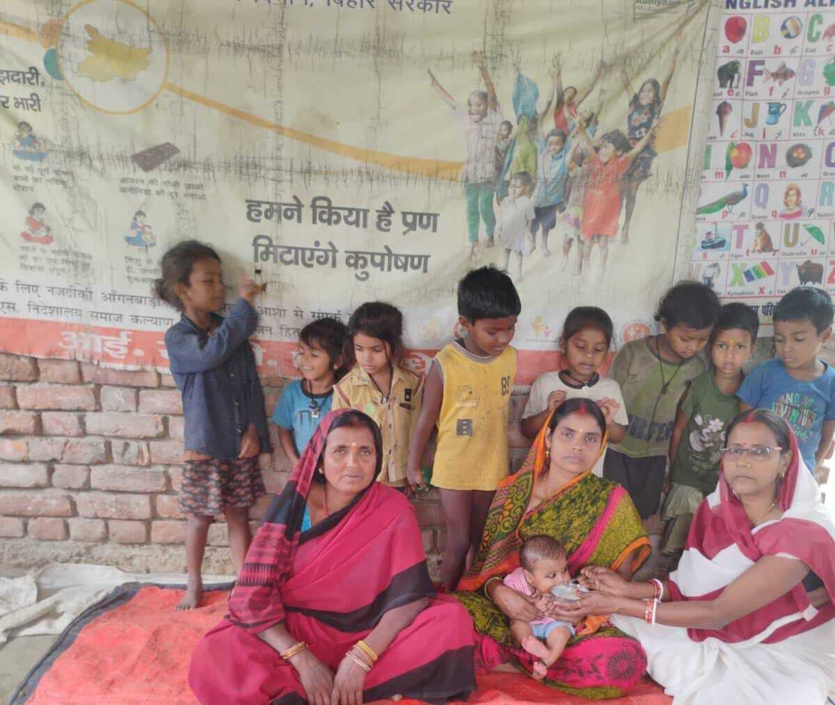 आंगनबाड़ी केंद्रों पर मनाया गया अन्नप्राशन दिवस