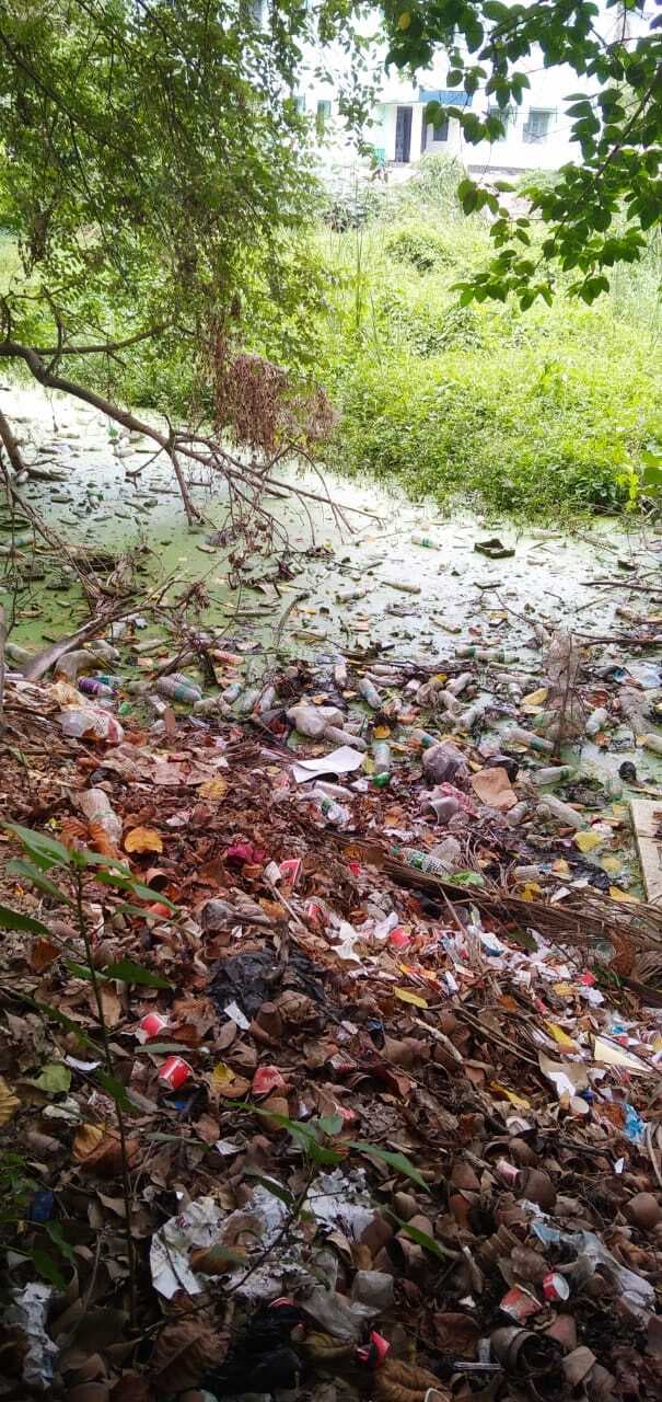 hajipur news. उच्च न्यायालय के आदेश के बावजूद नहीं हुआ जीर्णोद्धार, विलुप्त होने के कगार पर प्रभाकर पुष्करिणी