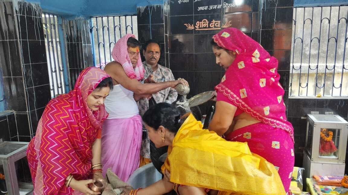शनि प्रतिमा की प्राण-प्रतिष्ठा का समारोह संपन्न