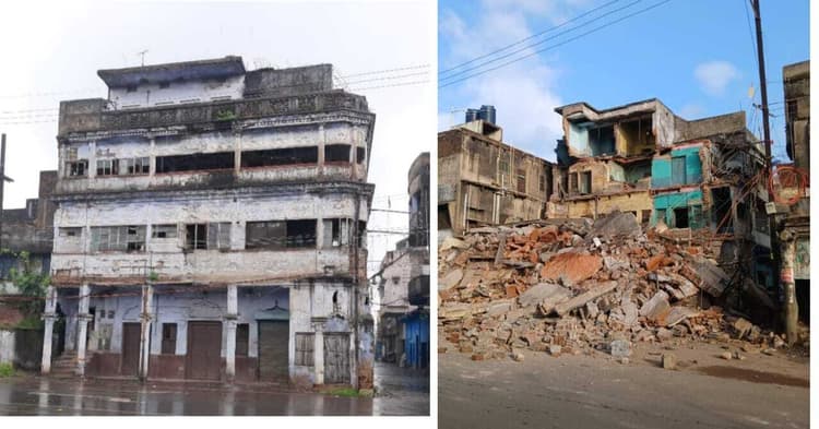 Dhanbad News : 60 फीट ऊंचा तुलस्यान भवन धराशायी, टला बड़ा हादसा