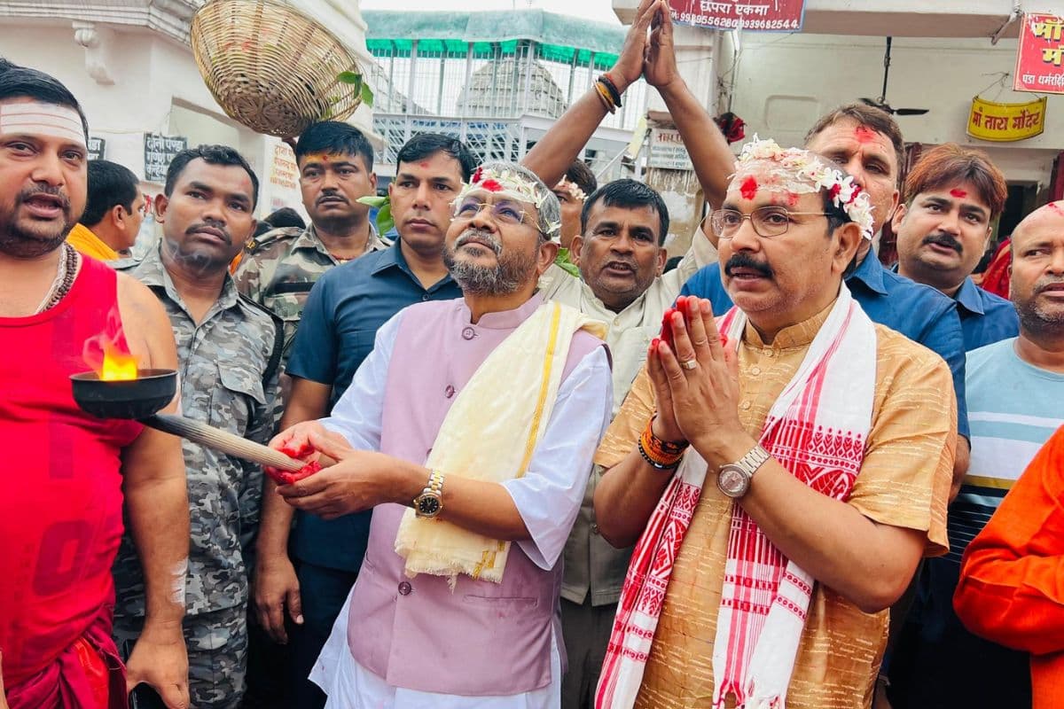 Babulal Marandi in baba Dham Babulal Marandi in baba Dham