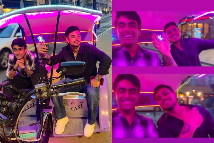 भोजपुरी गाना बजा और थिरकने लगे ईशान किशन, लंदन में रिक्शे पर बिहारी बाबू का देसी अंदाज, Video