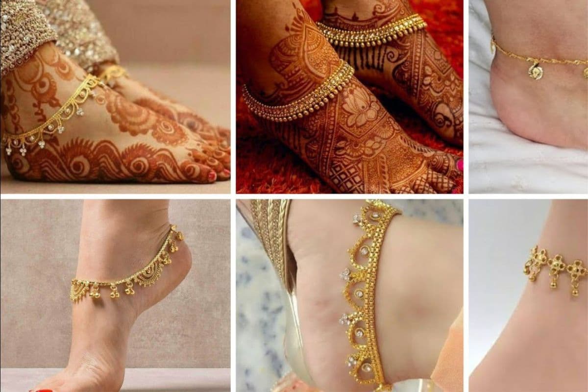 Latest Gold Anklet Designs: अब सिल्वर नहीं,गोल्डन पायलों से सजाएं खूबसूरत पैरों को