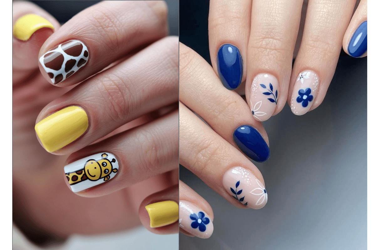 Floral Nail Art Design for Monsoon