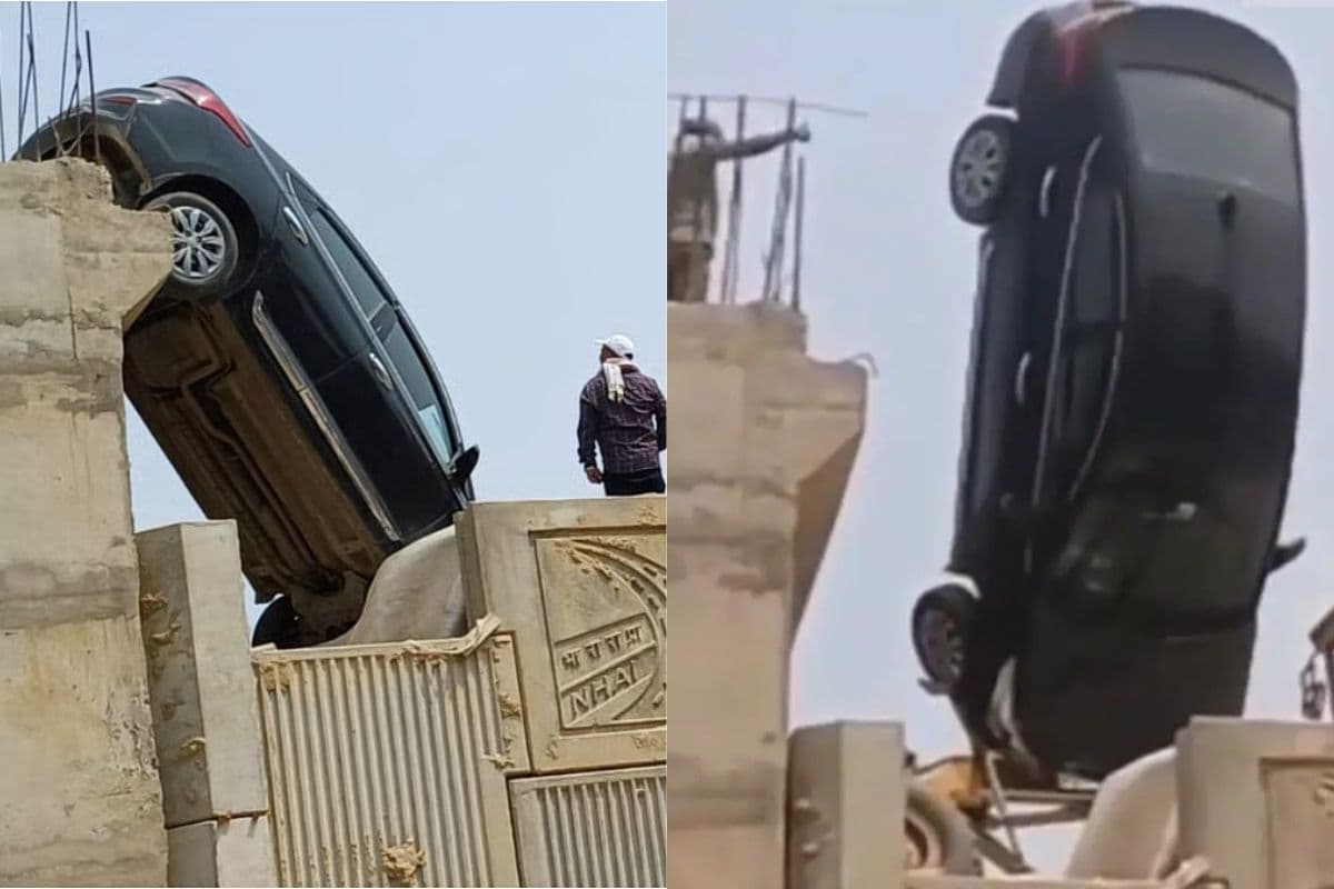 Viral Video Google maps leads car hanging from flyover