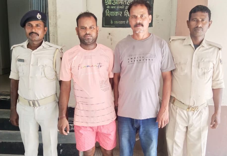 10 लीटर विदेशी शराब के साथ दो गिरफ्तार, जेल