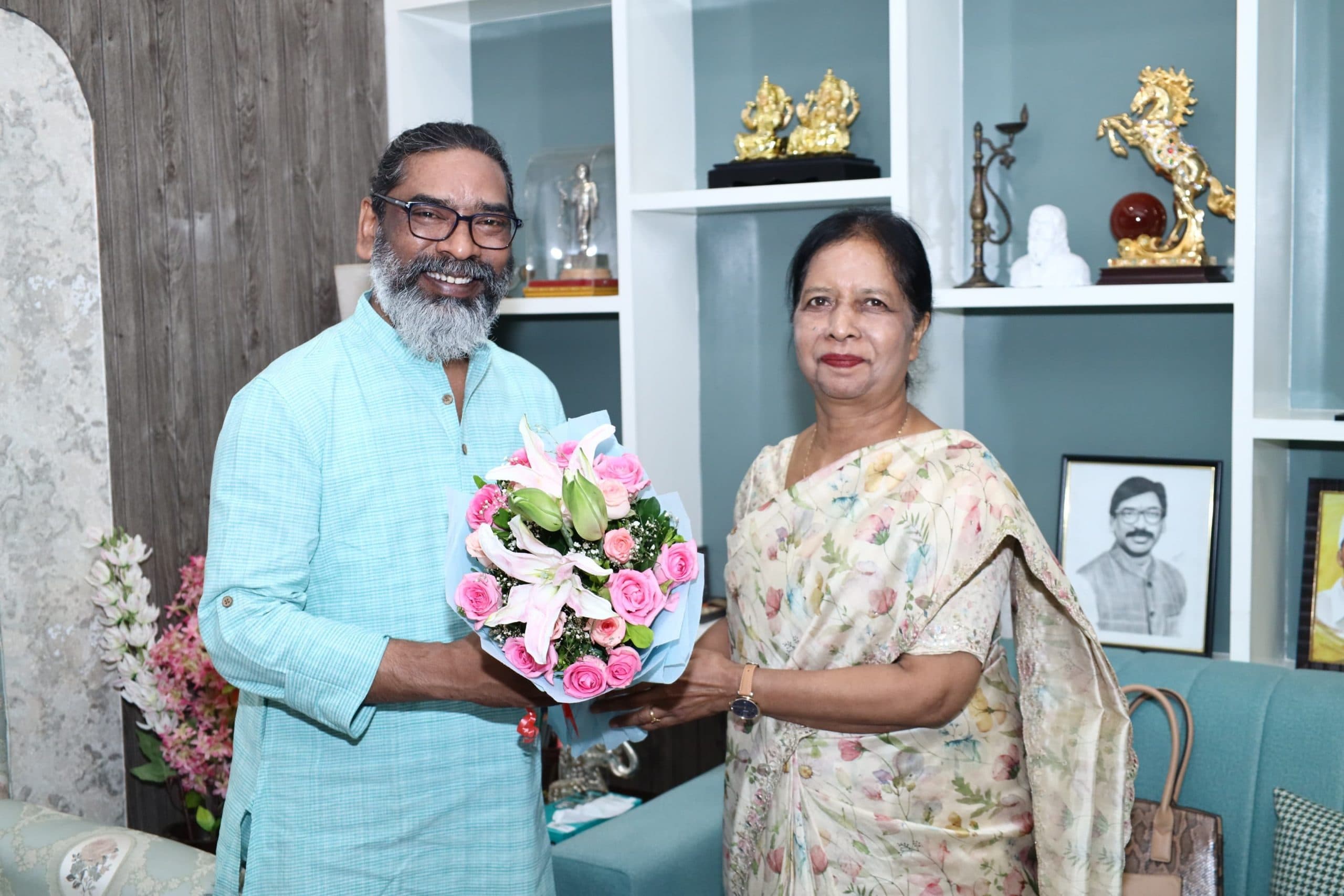 एसकेएमयू की कुलपति ने की मुख्यमंत्री हेमंत सोरेन से मुलाकात