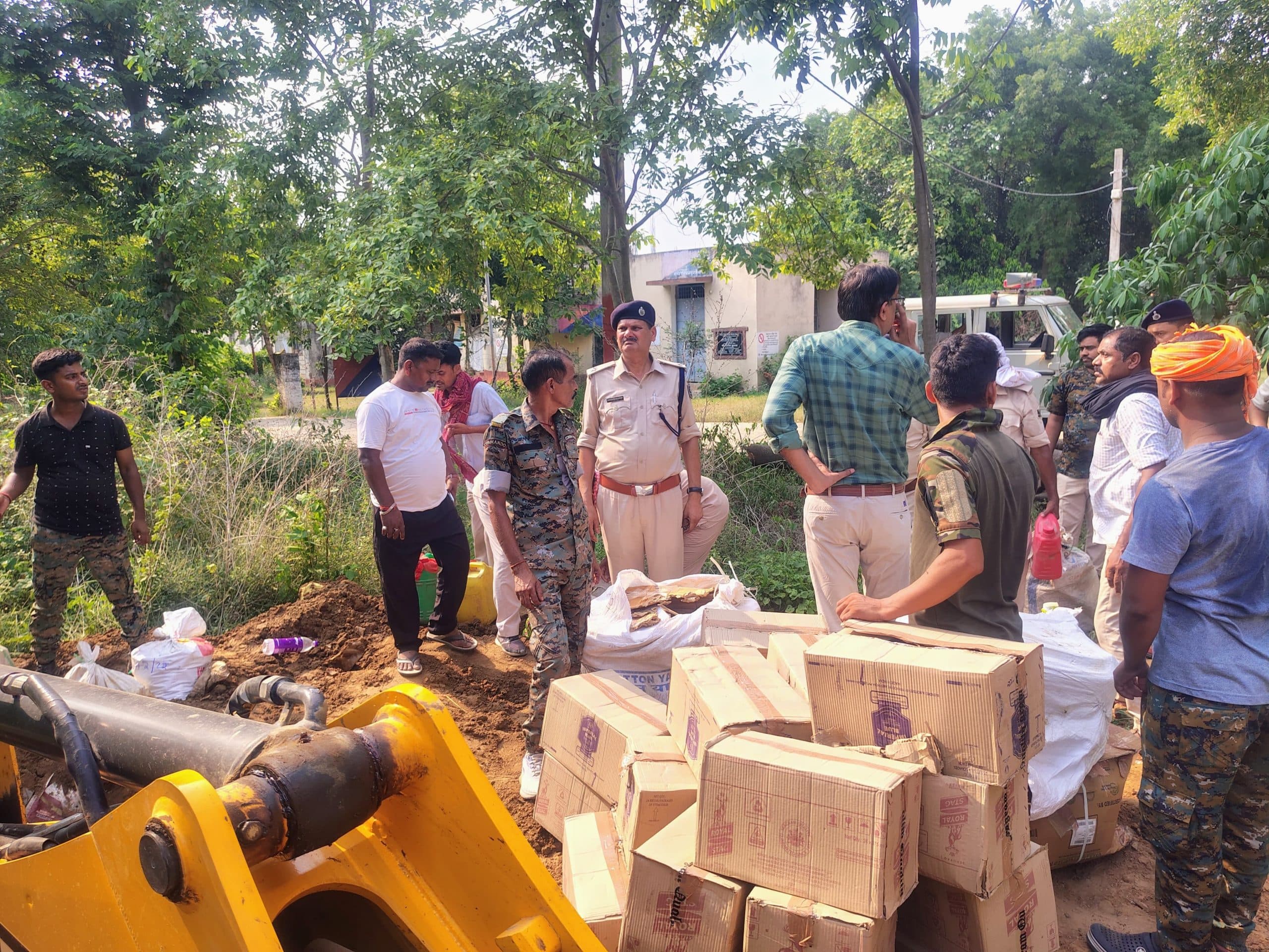 2361.375 लीटर शराब की गयी विनष्ट