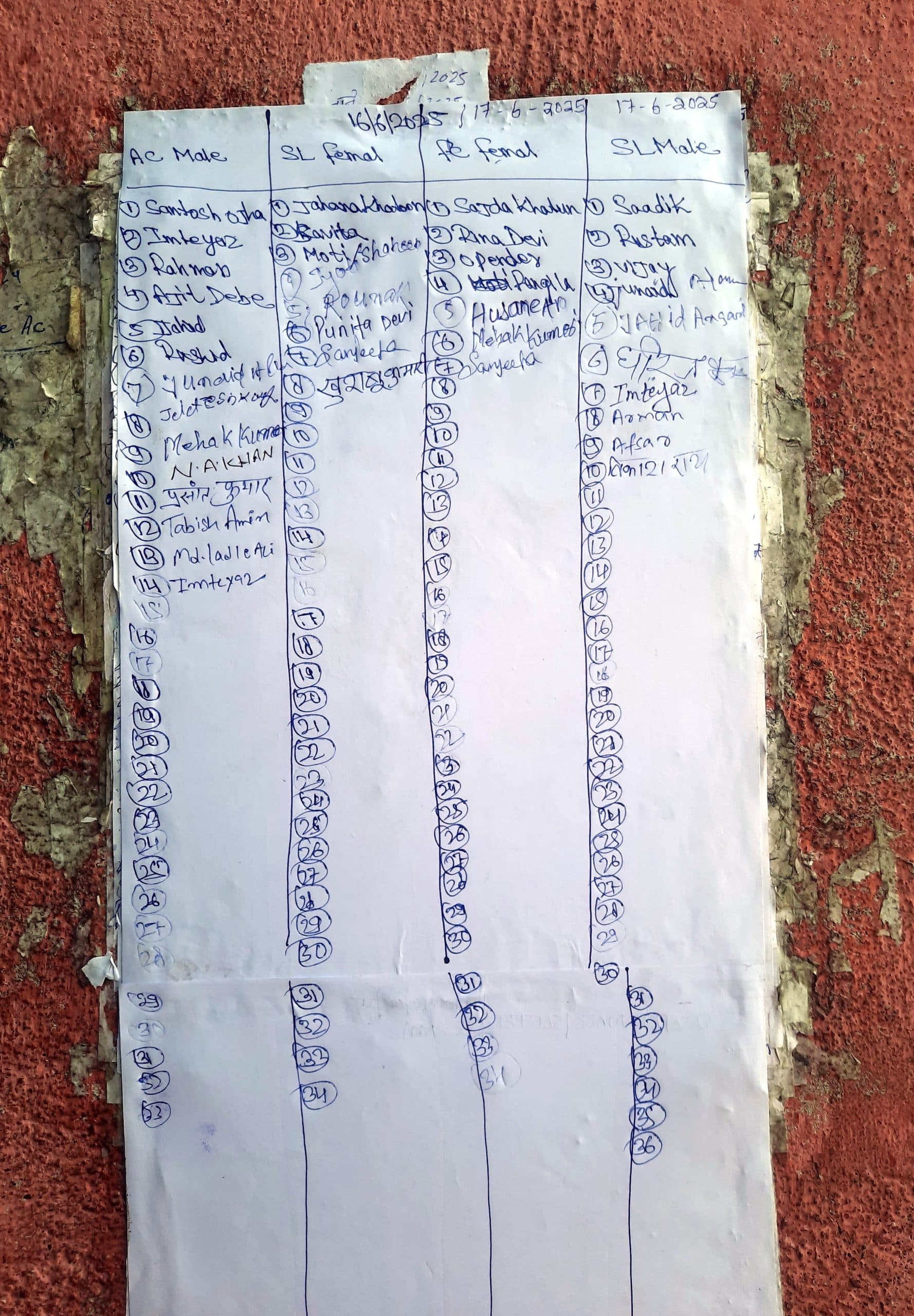 t जंक्शन पर तत्काल टिकट लेने में खेल, दीवारों पर चिपके पर्ची पर लगता है नंबर