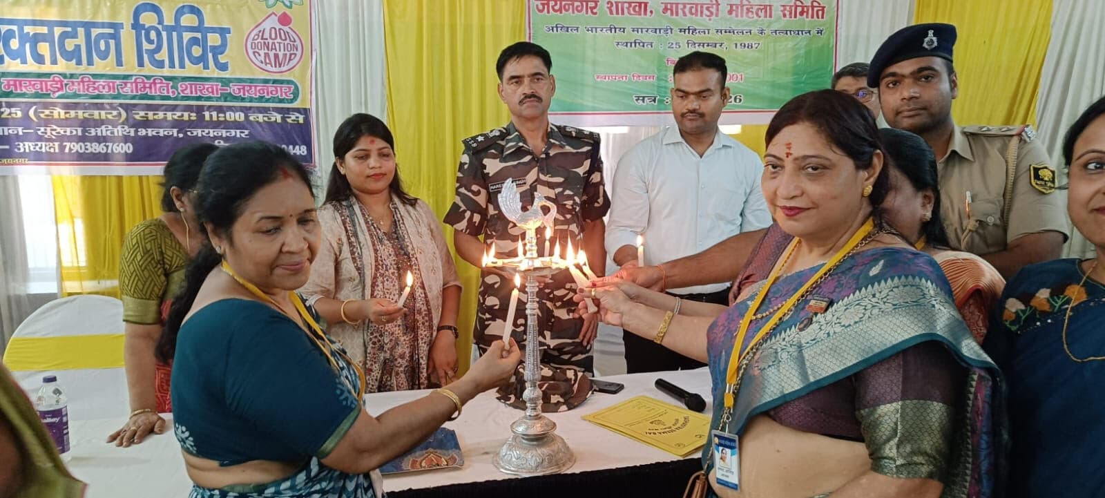 Madhubani : शिविर में 60 रक्तवीरों ने किया रक्तदान