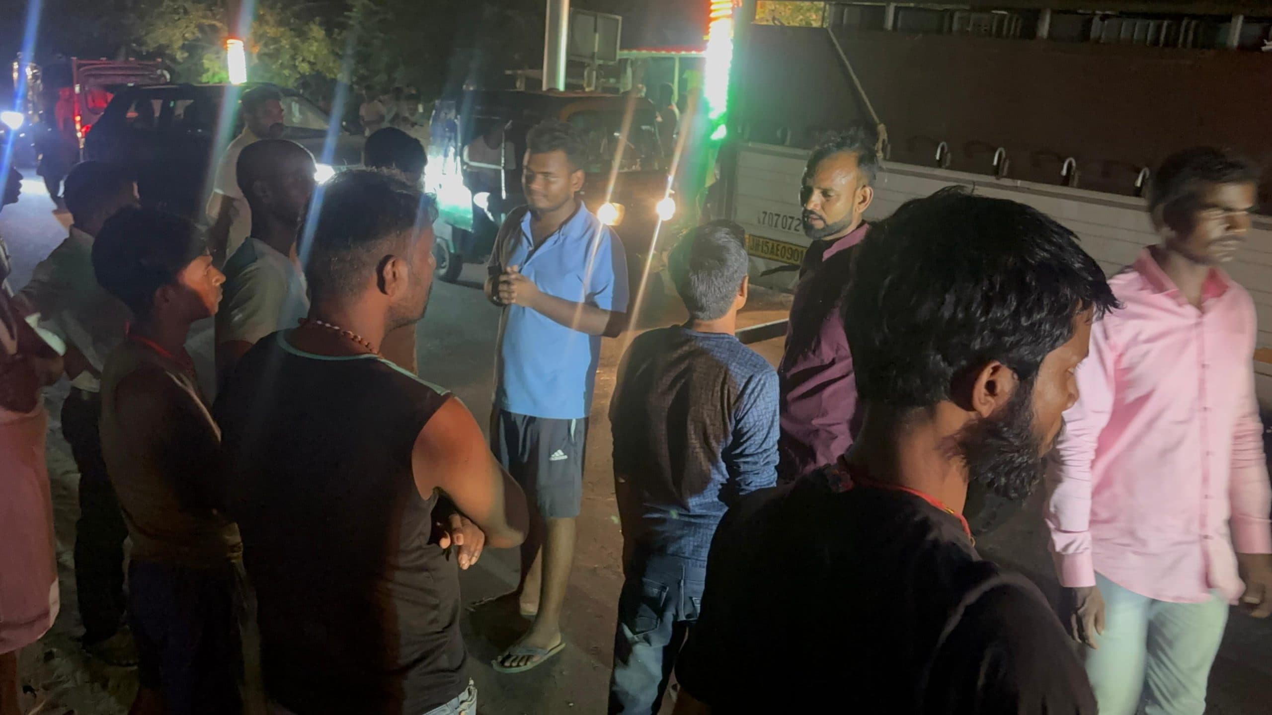 हथिया गांव के समीप ट्रक चालक के साथ छिनतई