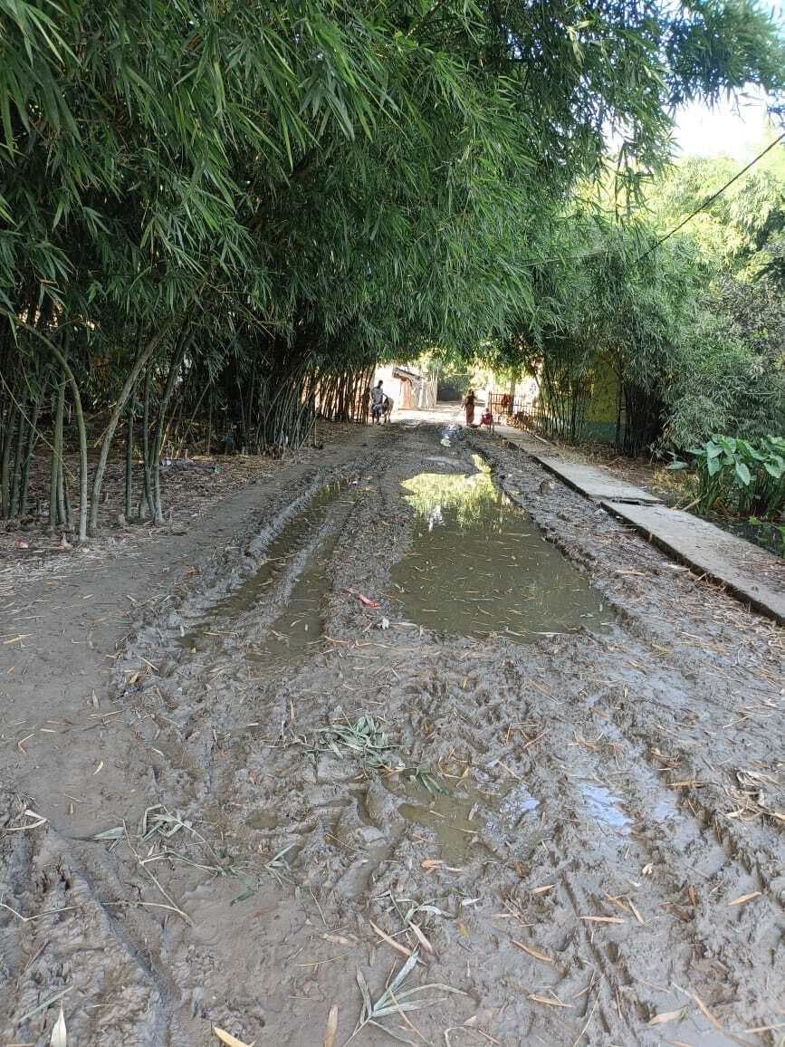 मधाइपुर में कच्ची सड़क से लोगों को आवागमन में परेशानी