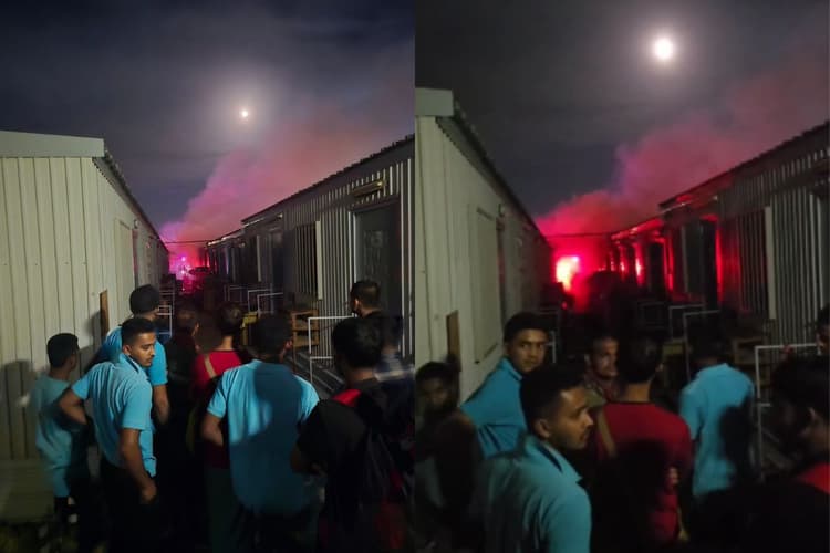 Bihari Workers: बिहारी मजदूरों के कैंप में लगी भीषण आग, सामने आया हादसे का वीडियो