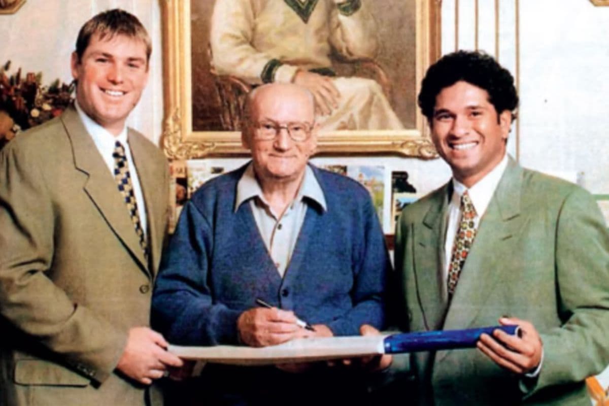 ENG vs IND Don Bradman, Sachin and Shane Warne (PC- bradman.com.au)