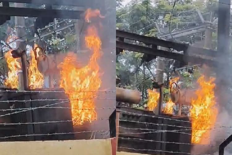 Ranchi News: अरगोड़ा में अंचल ऑफिस के पास ट्रांसफार्मर में लगी भीषण आग, मची अफरा-तफरी
