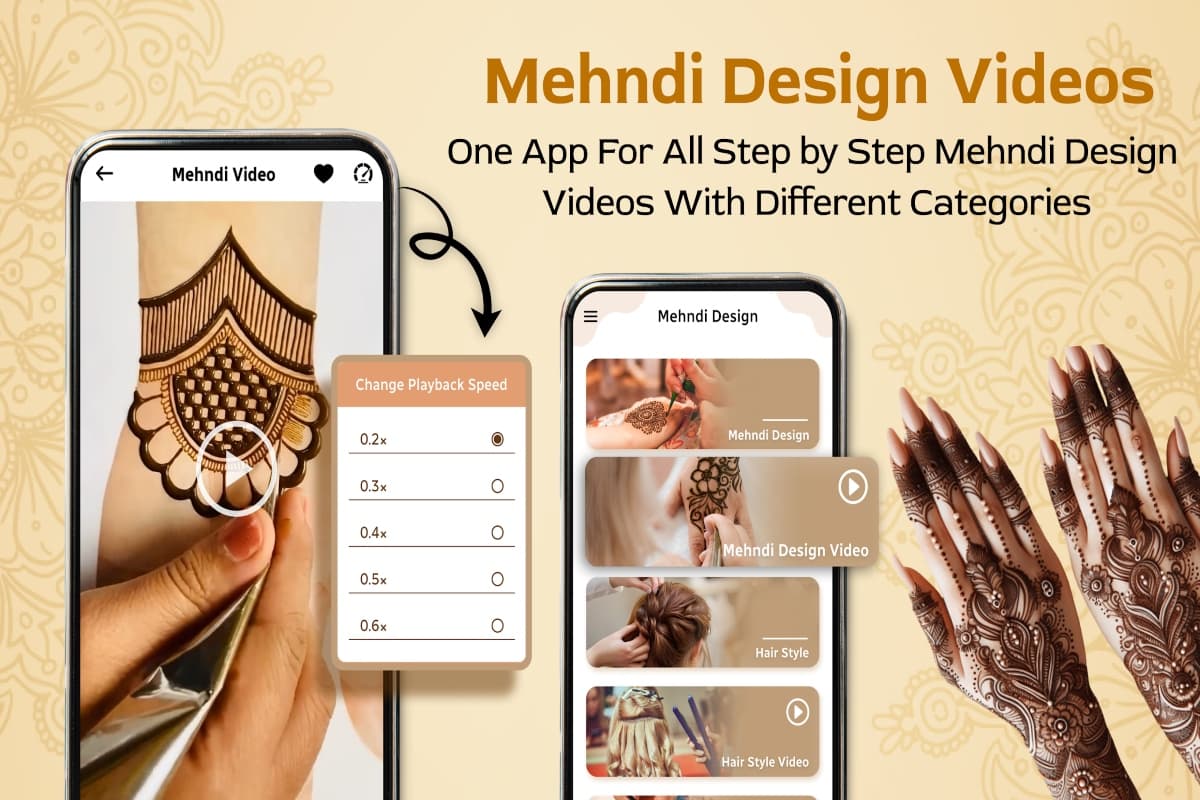 Easy Mehndi Design 2025: 5000 से ज्यादा आसान और ट्रेंडी मेहंदी डिजाइन्स, घर बैठे सीखें टॉप ऐप्स से
