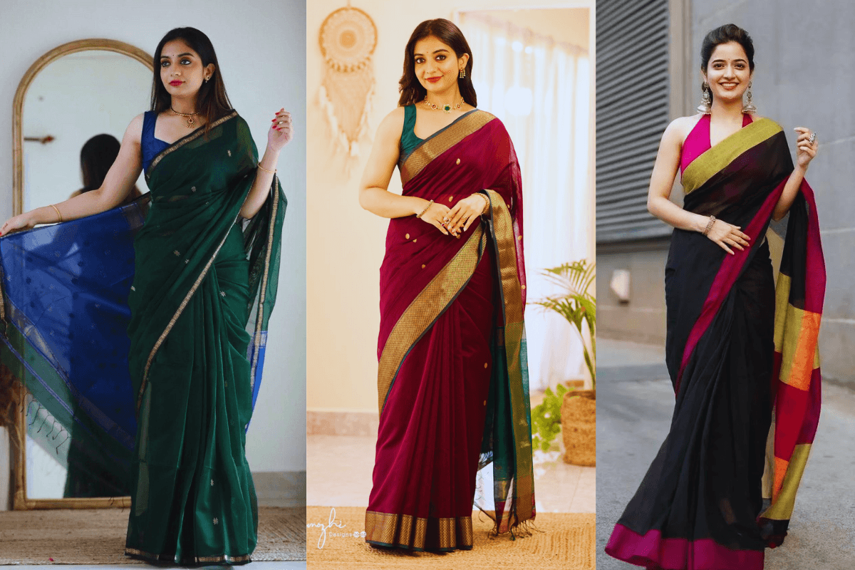 Beautiful Cotton Saree: Sleeveless Blouse के साथ केरी करें ये कॉटन साड़ी डिजाइन
