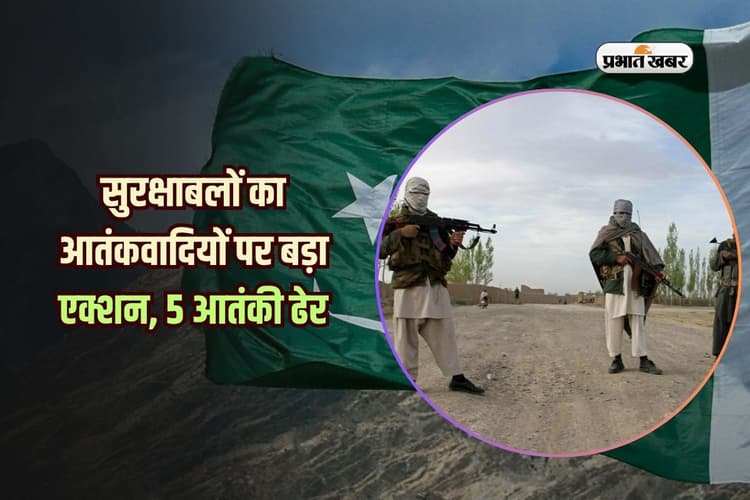 Terror Operation: सुरक्षाबलों का आतंकवादियों पर बड़ा एक्शन, 5 आतंकी ढेर