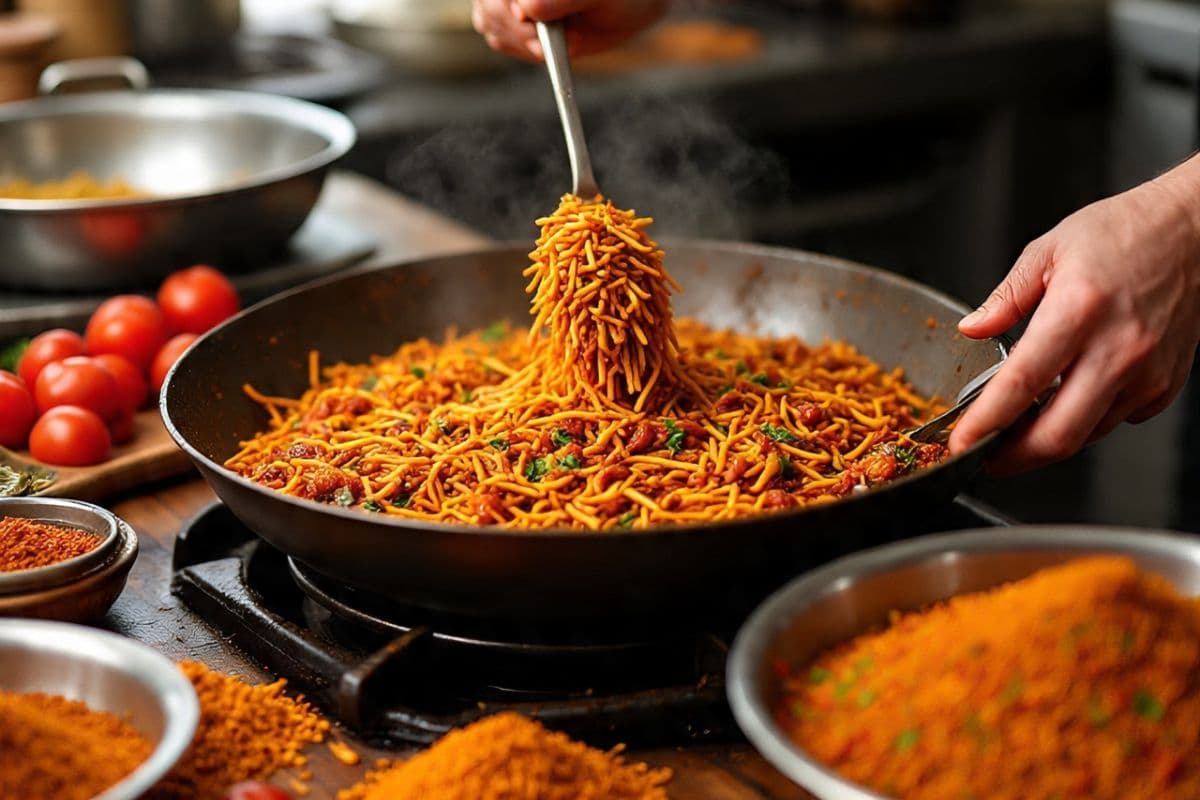 sev tamatar bhaji sev tamatar bhaji