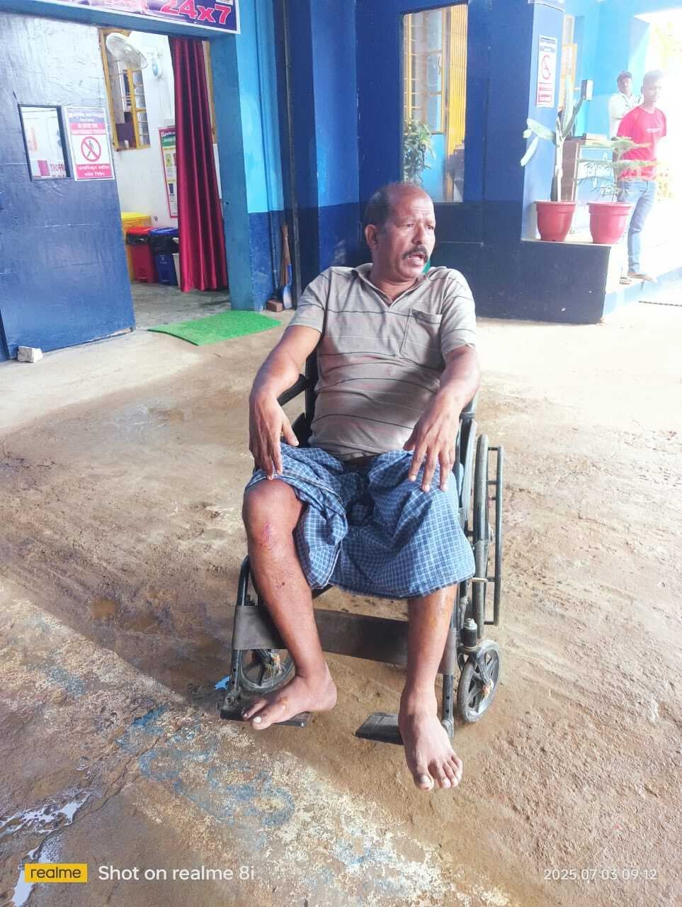 बालू लदे आटो की ठोकर से एक व्यक्ति जख्मी