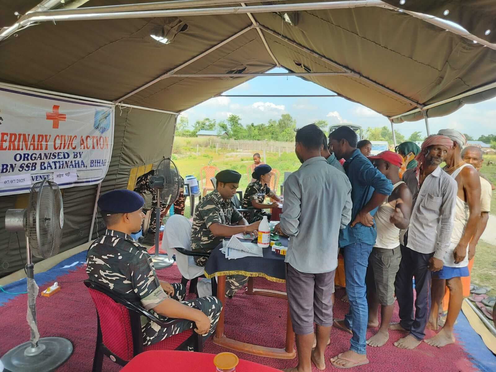 एसएसबी ने 210 पशुओं का किया इलाज